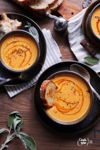 Easy Roasted Butternut Squash Feta Soup