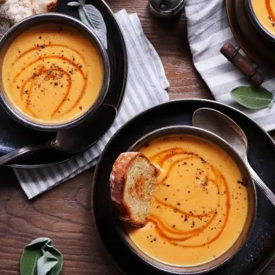 Roasted Butternut Squash Feta Soup Recipe
