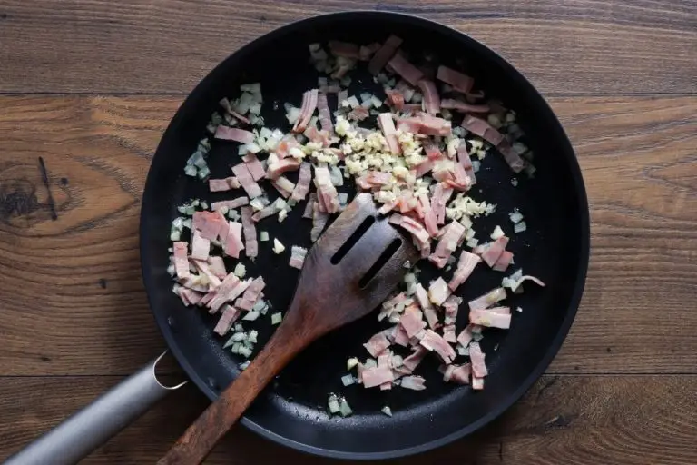 Pan Fried Brussels Sprouts with Turkey Bacon recipe - step 1