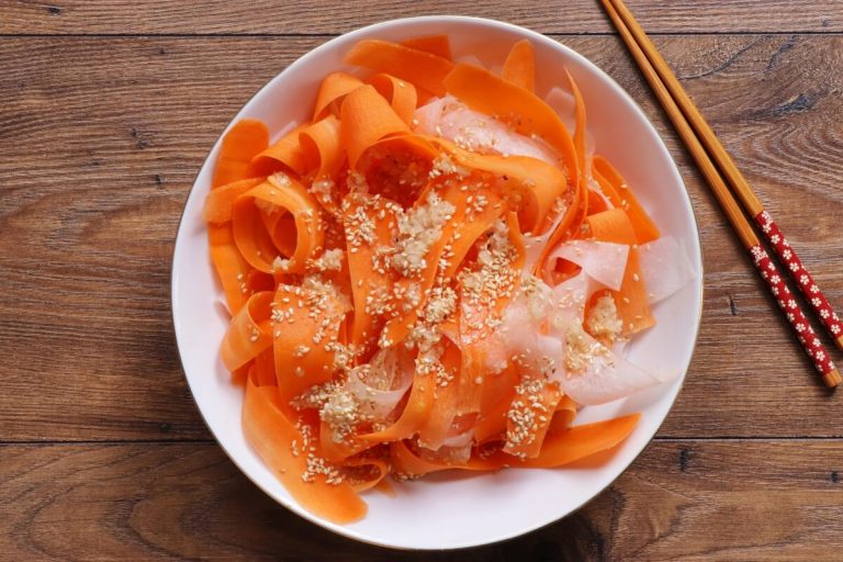 Step 3 - Daikon Carrot Salad with Sesame Ginger Dressing