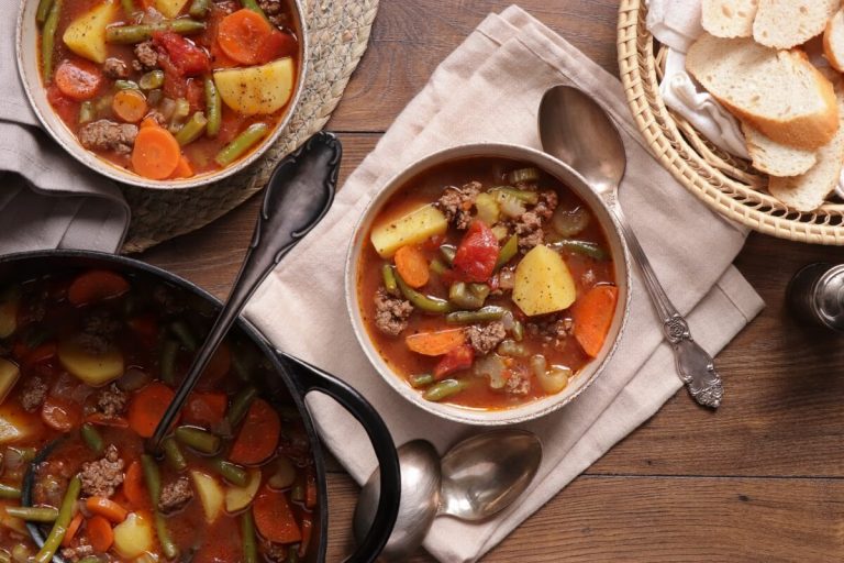 Step 4 - Simple Vegetable Hamburger Soup