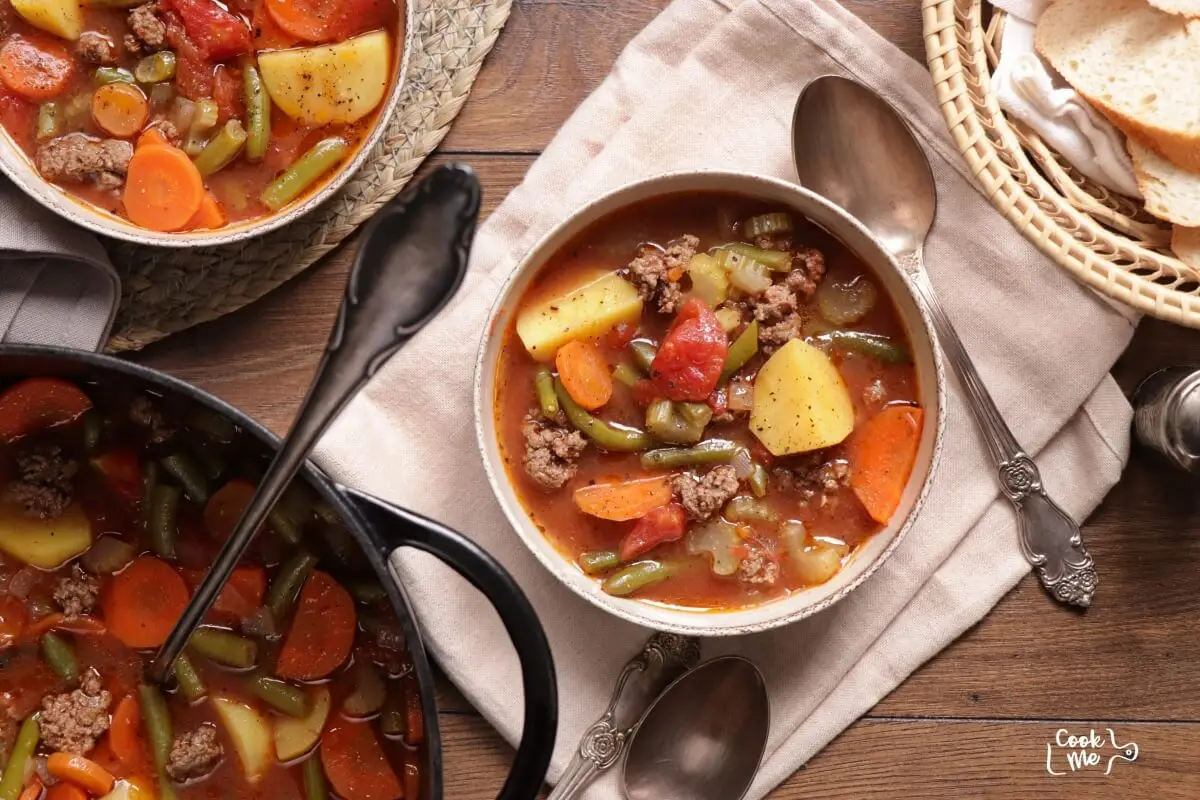 Simple Vegetable Hamburger Soup