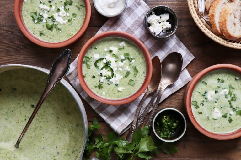 Step 7 - Broccoli Soup with Feta Cheese & White Beans