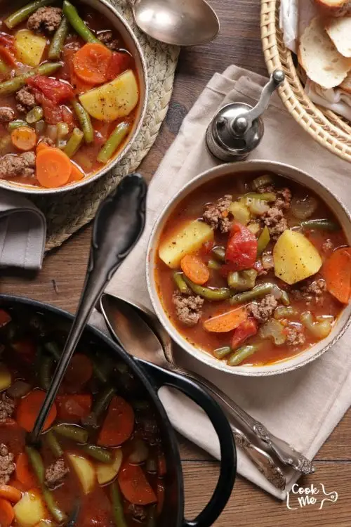 Simple Vegetable Hamburger Soup