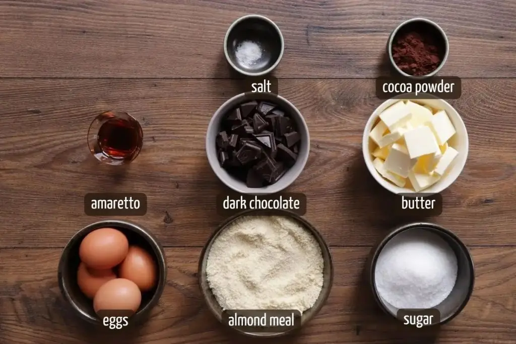 Ingredients for Italian Choc Cake – A Classic Torte Dessert