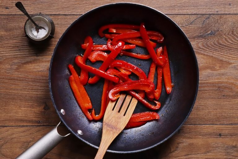 Step 1 - Stracciatella with Anchovies & Balsamic Peppers