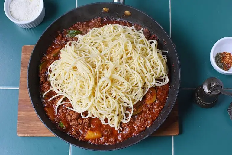 Step 6 - Beef Ragù Spaghetti with Zucchini