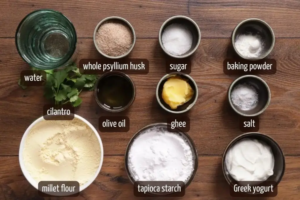 Ingredients for Gluten-Free Naan Bread – Soft & Easy!