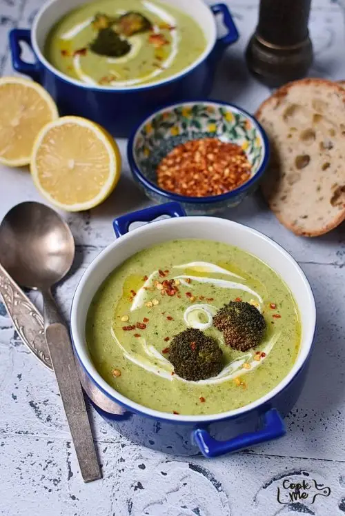 A healthy update on broccoli cheese soup