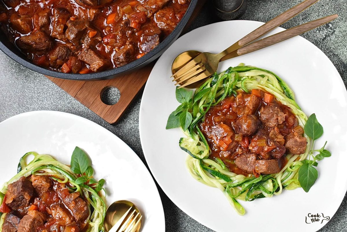 Keto Beef Ragu and Zucchini Noodles