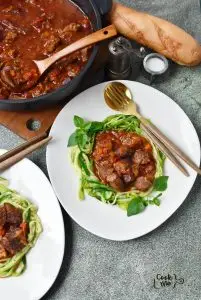 Keto Beef Ragu and Zucchini Noodles