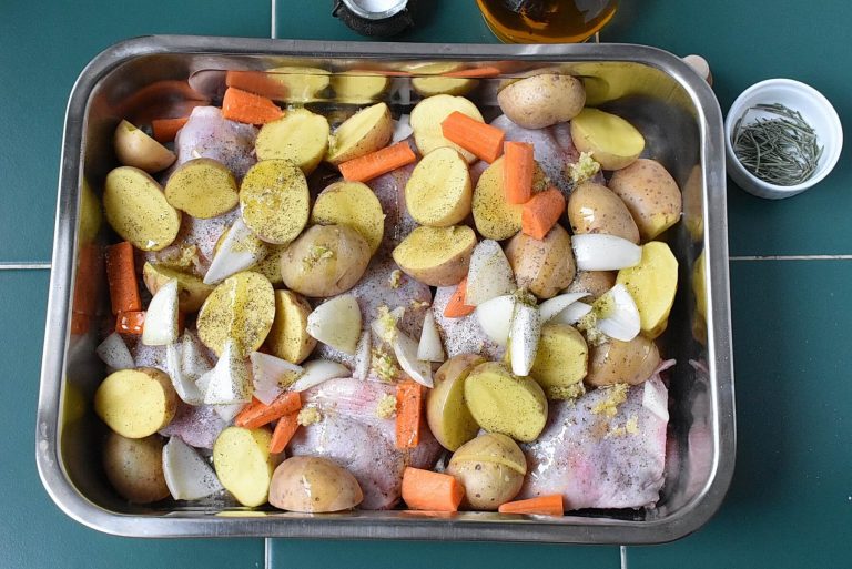 Step 2 - One-Pan Garlic Roasted Chicken and Potatoes Recipe