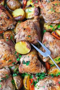 One-Pan Garlic Roasted Chicken and Potatoes Recipe