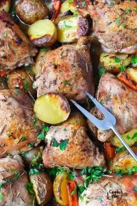 One-Pan Garlic Roasted Chicken and Potatoes Recipe