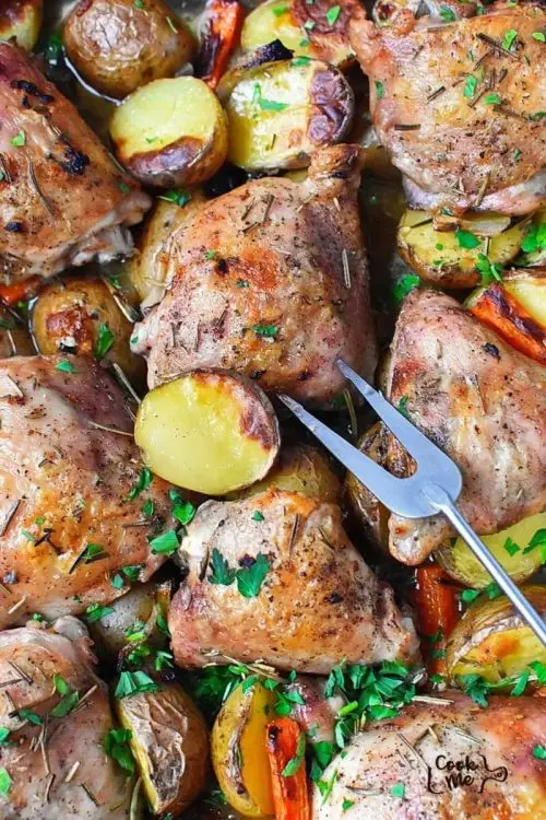 One-Pan Garlic Roasted Chicken and Potatoes Recipe