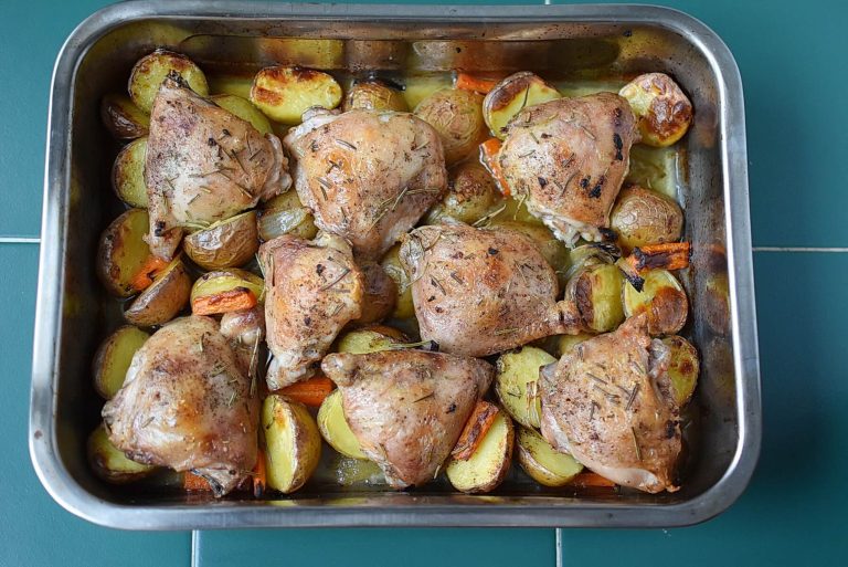 Step 5 - One-Pan Garlic Roasted Chicken and Potatoes Recipe