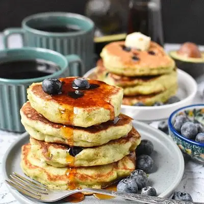Pancakes with Avocado & Blueberries