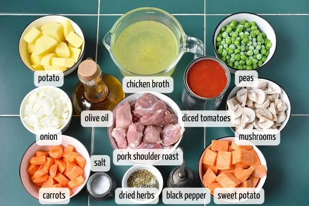 Ingredients for Easy Pork Stew