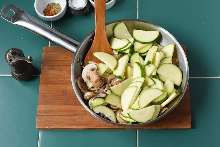 Step 2 - Sauteed Mushrooms and Zucchini