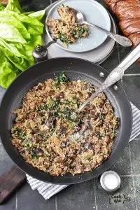 Spinach Mushroom Quinoa Skillet