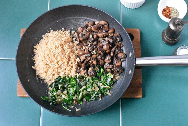Step 7 - Spinach Mushroom Quinoa Skillet