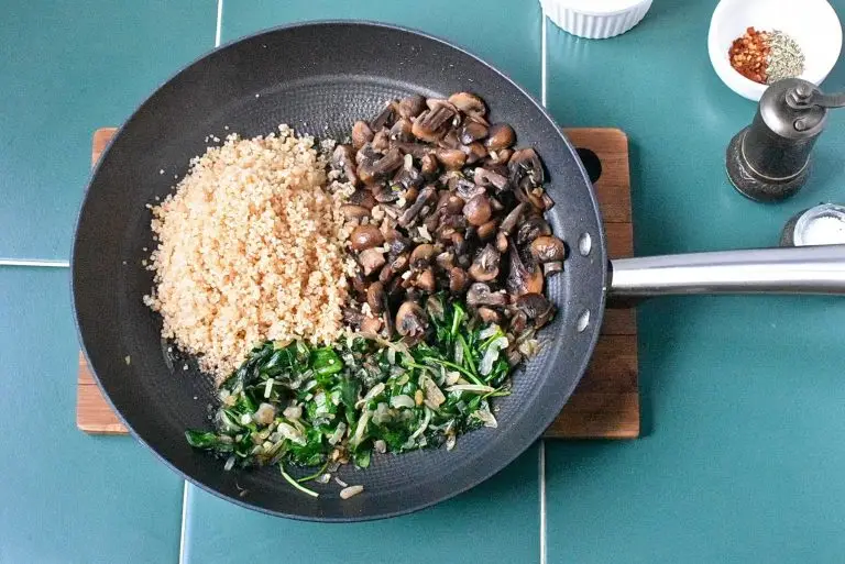 Step 7 - Spinach Mushroom Quinoa Skillet