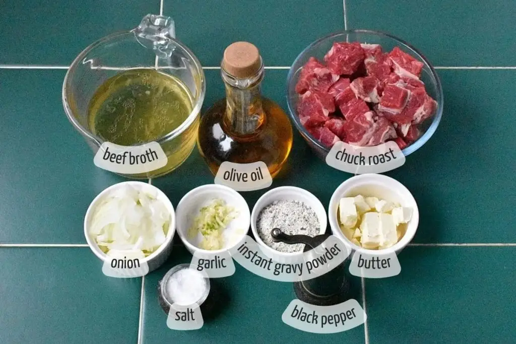 Ingredients for Slow Cooker Steak Bites
