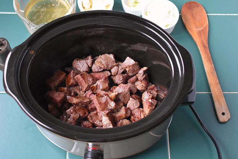 Step 2 - Slow Cooker Steak Bites