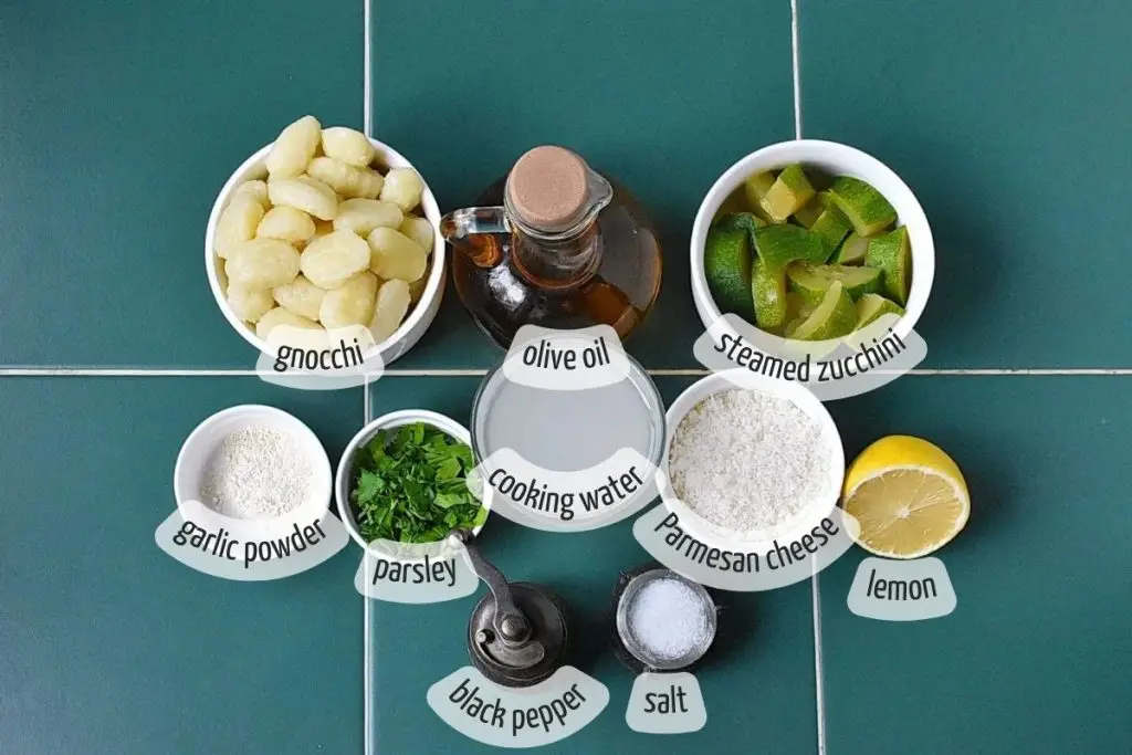 Ingredients for Zucchini Gnocchi Recipe: Easy, Creamy, and Delicious
