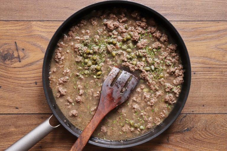 Step 4 - Veal & Orecchiette with Capers and White Wine