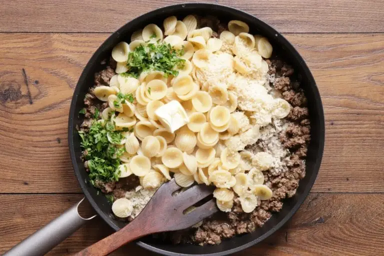 Step 6 - Veal & Orecchiette with Capers and White Wine