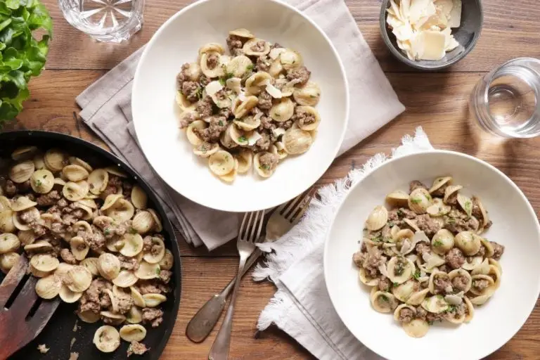 Step 7 - Veal & Orecchiette with Capers and White Wine