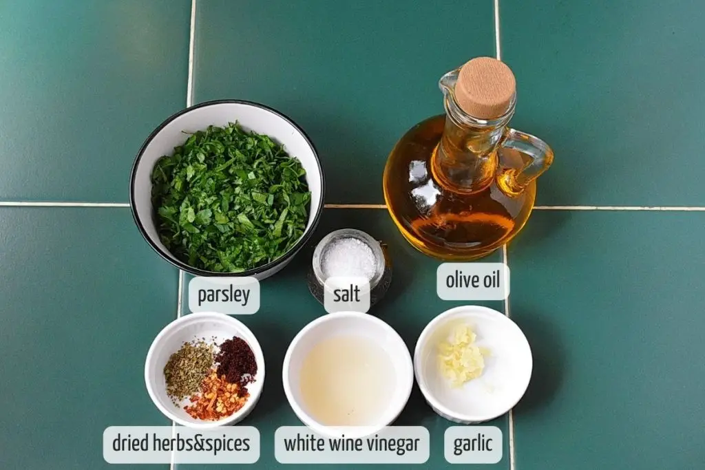 Ingredients for Chimichurri Sauce