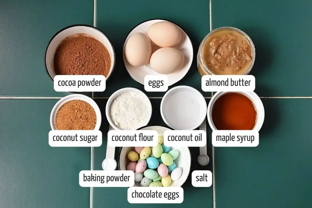Ingredients for Easter Brownies