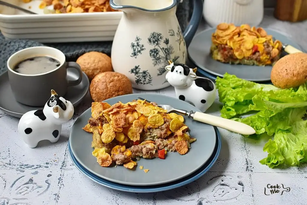 Eggless Breakfast Casserole with Sausage