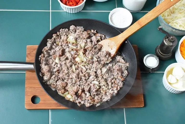 Step 1 - Eggless Breakfast Casserole with Sausage