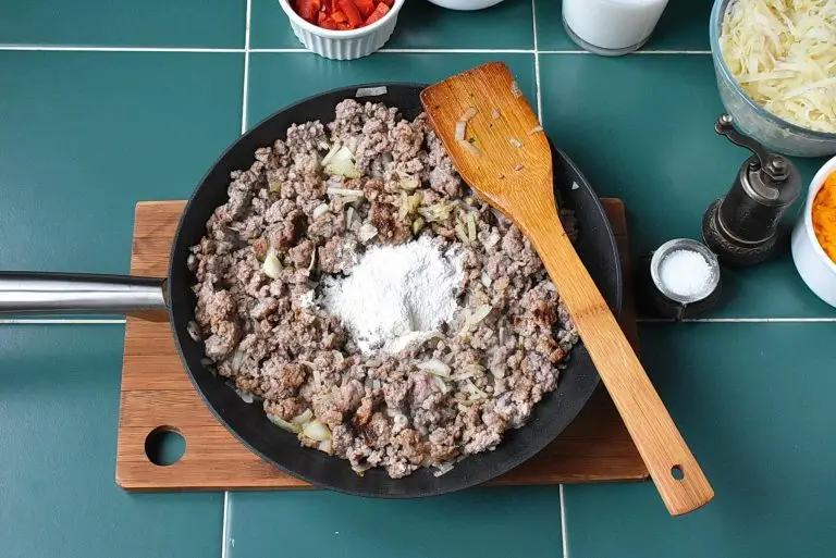 Step 2 - Eggless Breakfast Casserole with Sausage