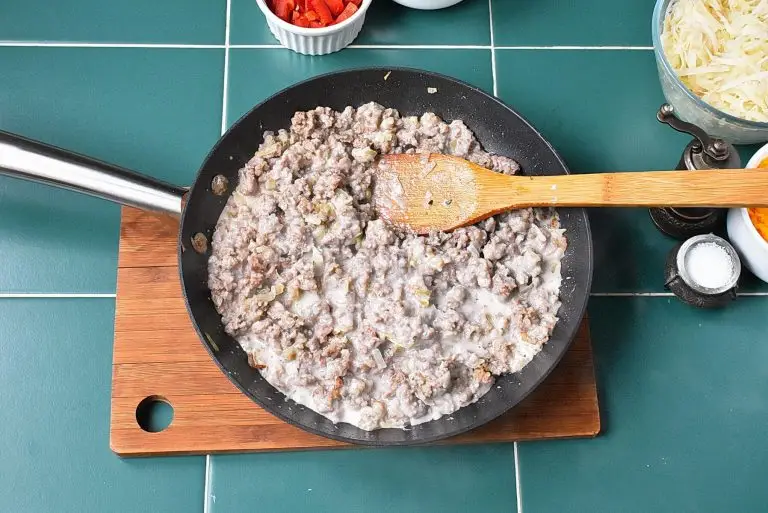 Step 3 - Eggless Breakfast Casserole with Sausage