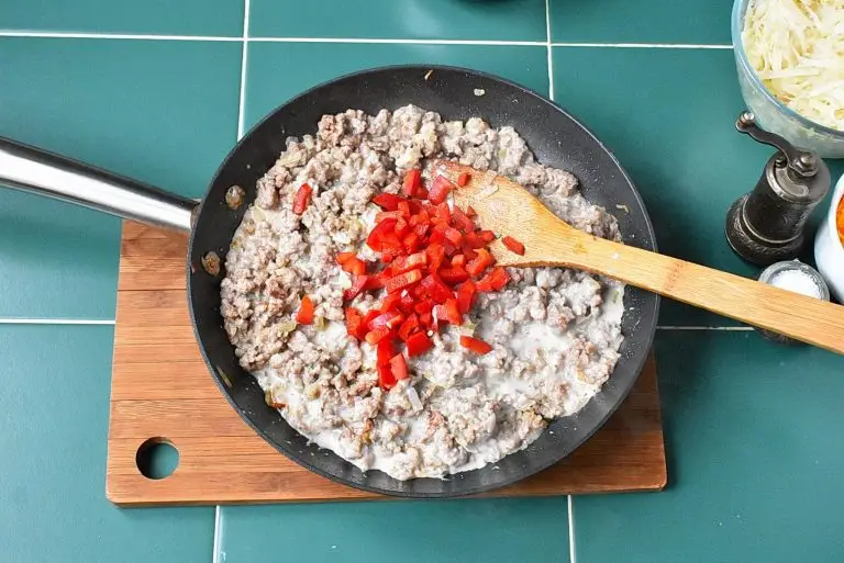 Step 4 - Eggless Breakfast Casserole with Sausage