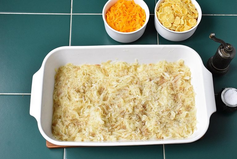 Step 6 - Eggless Breakfast Casserole with Sausage