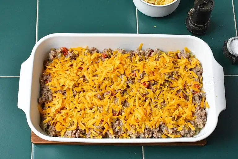 Step 8 - Eggless Breakfast Casserole with Sausage