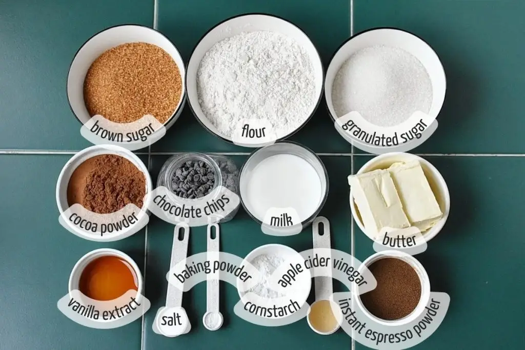 Ingredients for Eggless Brownie Recipe