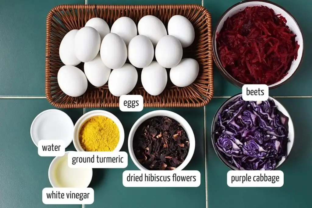 Ingredients for Natural Egg Dye