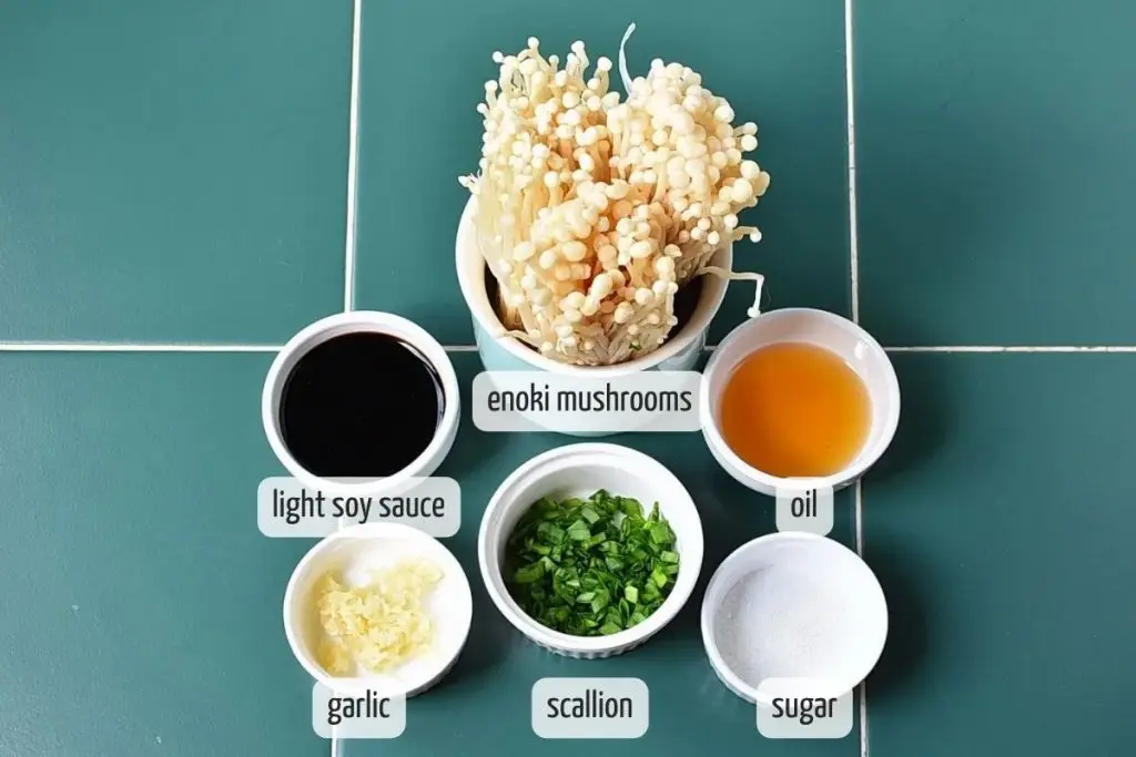 Ingredients for Enoki Mushroom Recipe
