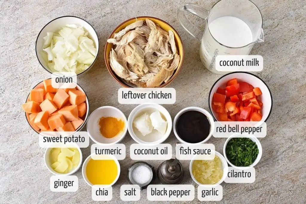 Ingredients for Filipino Chicken Curry