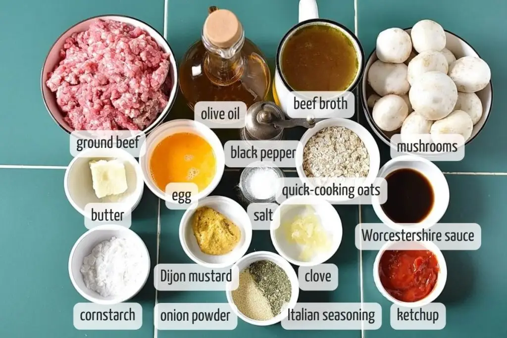 Ingredients for Gluten Free Salisbury Steak