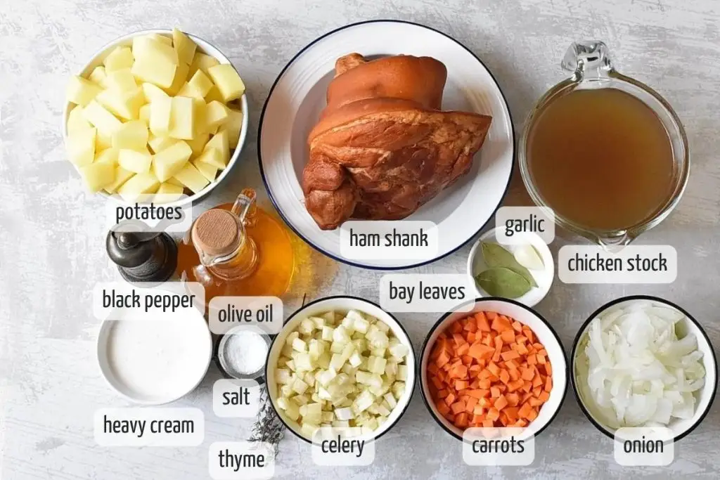 Ingredients for Ham Bone Soup
