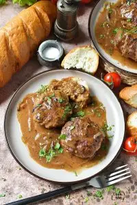Hamburger Steak with Onions and Gravy