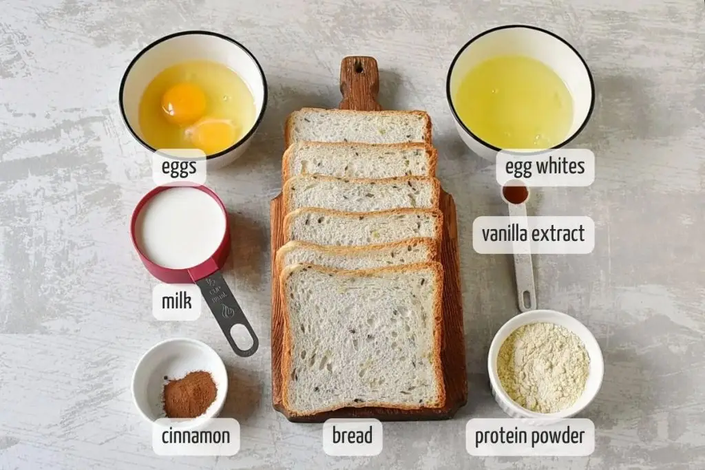 Ingredients for High Protein French Toast