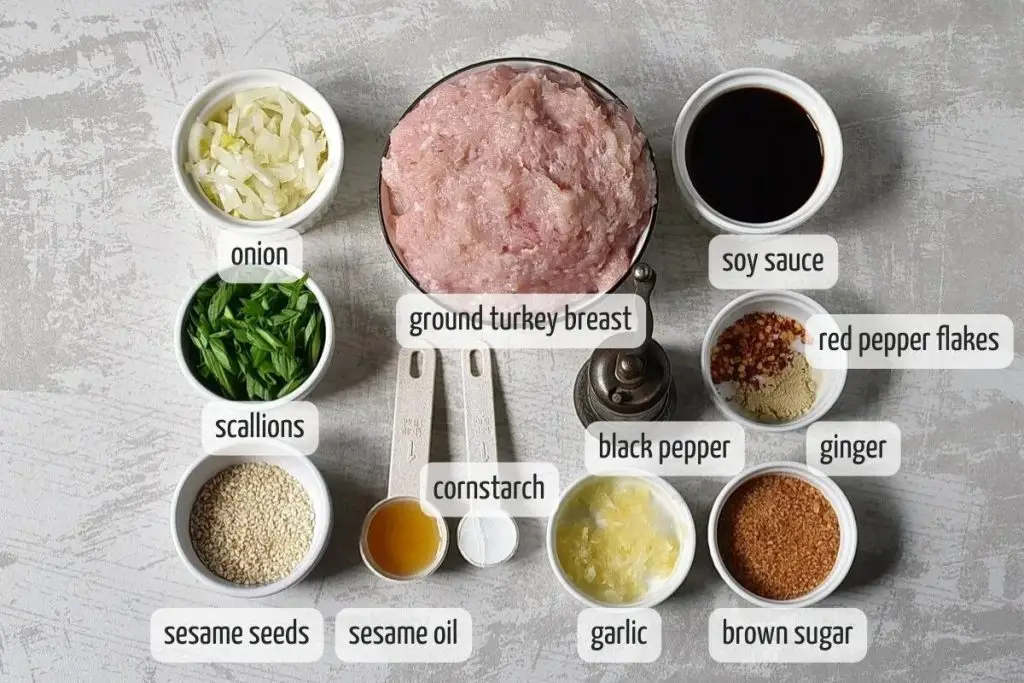 Ingredients for Korean-Inspired Ground Turkey